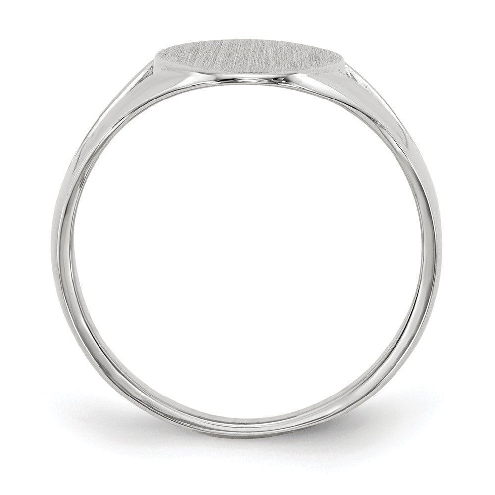 14k White Gold 17.0x9.0mm Closed Back Signet Ring