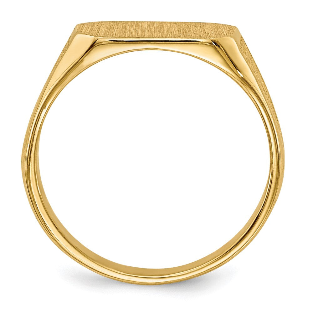 14k  8.5x5.0mm Closed Back Signet Ring