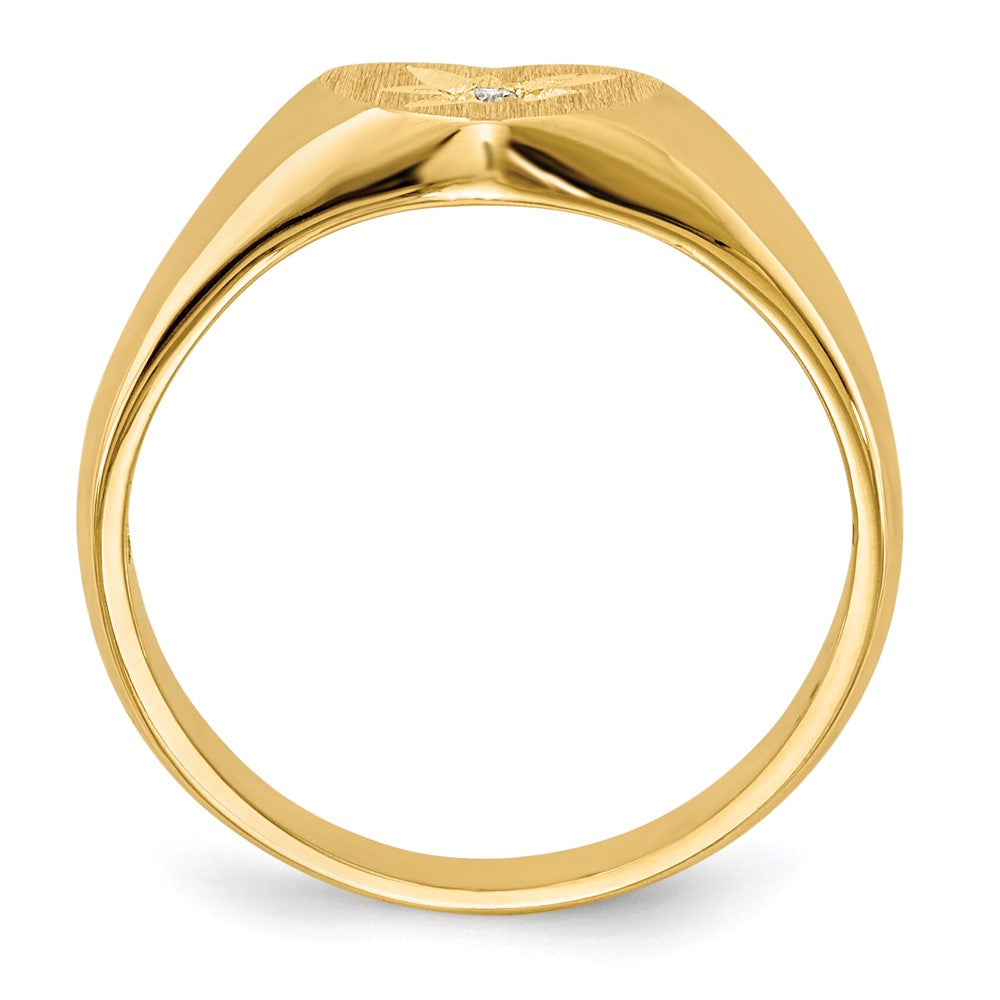 14k VS Diamond signet ring