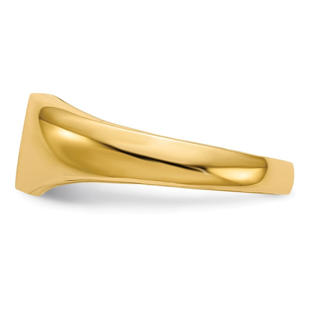14k A Diamond signet ring