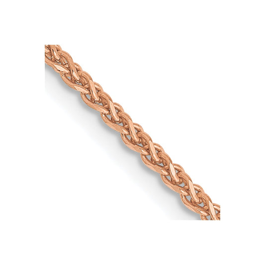14K Rose Gold 24 inch 1.7mm Diamond-cut Spiga with Lobster Clasp Chain