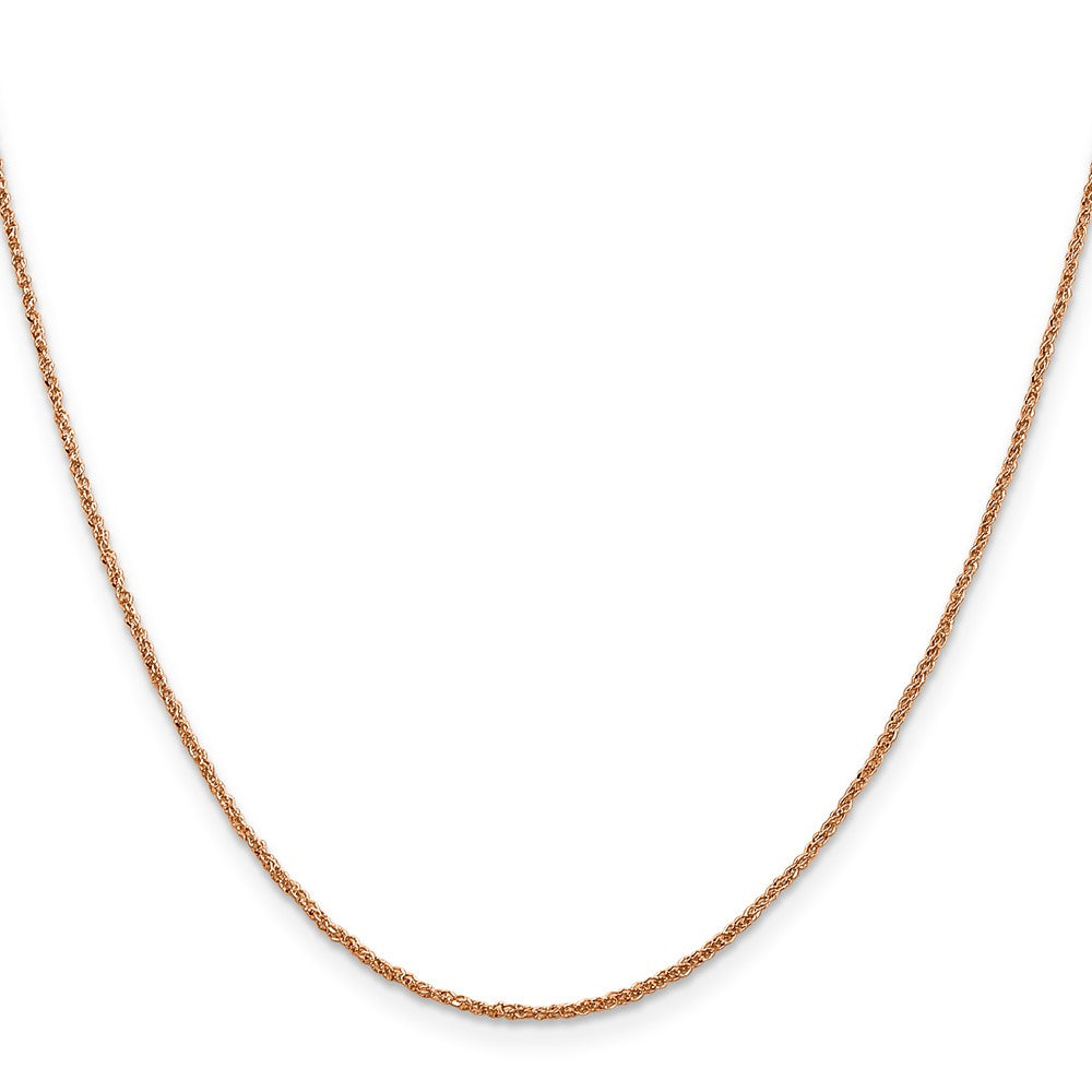 14K Rose Gold 20 inch 1.10mm Ropa with Spring Ring Clasp Chain