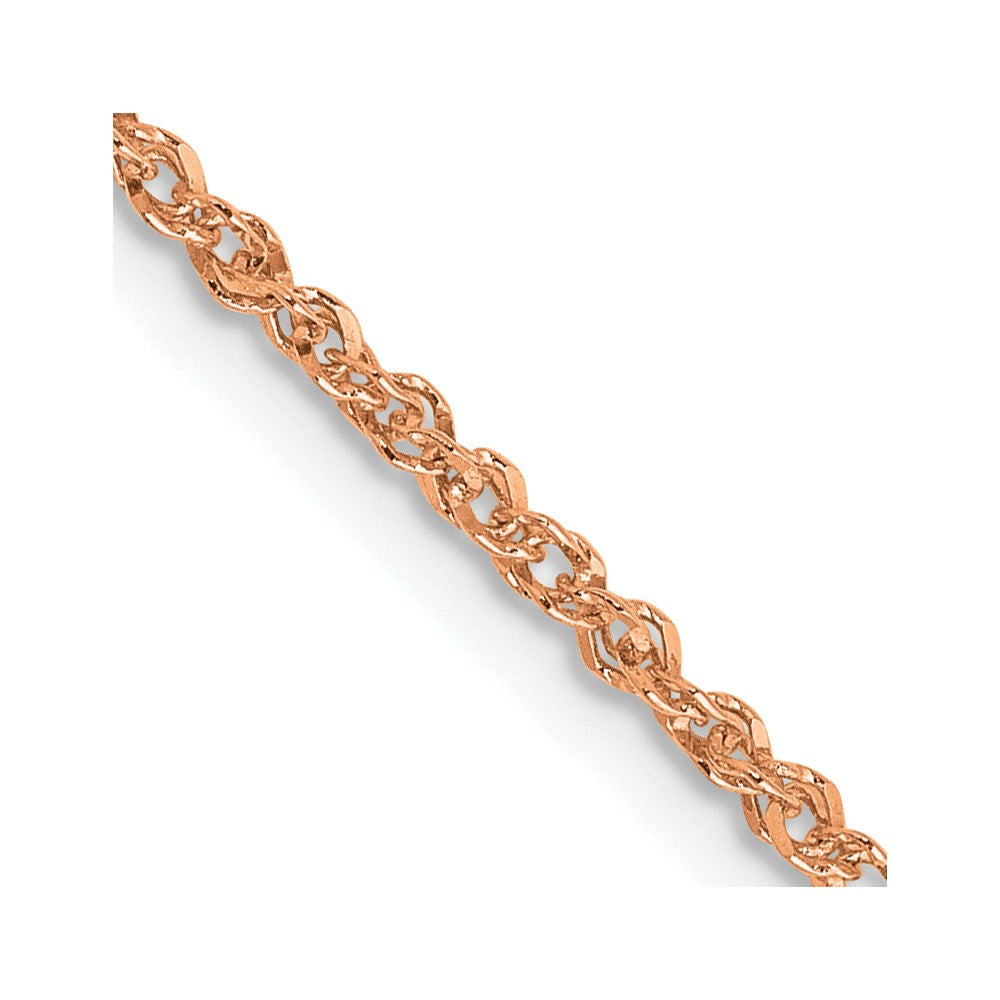 14K Rose Gold 16 inch  1.7mm Ropa with Lobster Clasp Chain