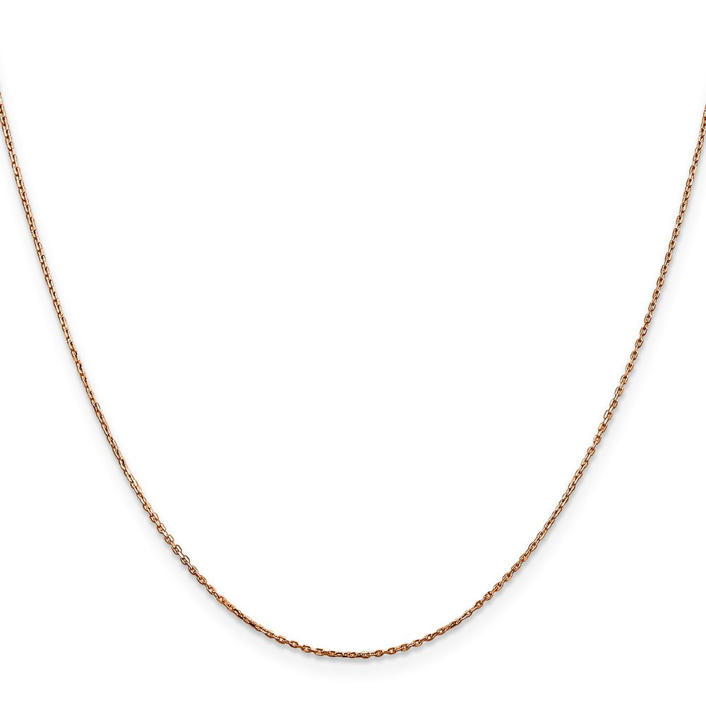 14K Rose Gold 20 inch .8mm Diamond-cut Cable with Lobster Clasp Chain