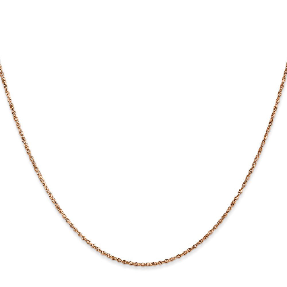 14K Rose Gold 20 inch .8mm Rope with Spring Ring Clasp Chain