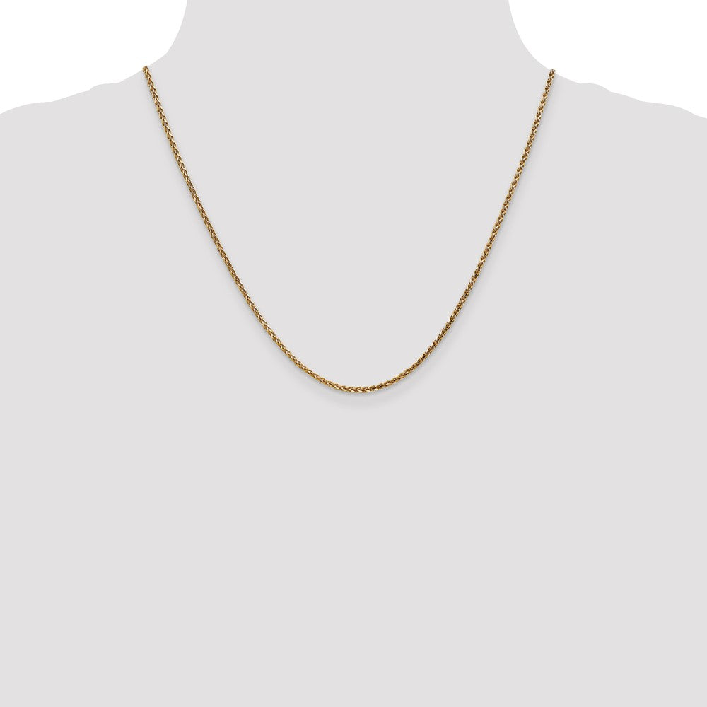 14K Rose Gold 20 inch 2.1mm Diamond-cut Spiga with Lobster Clasp Chain