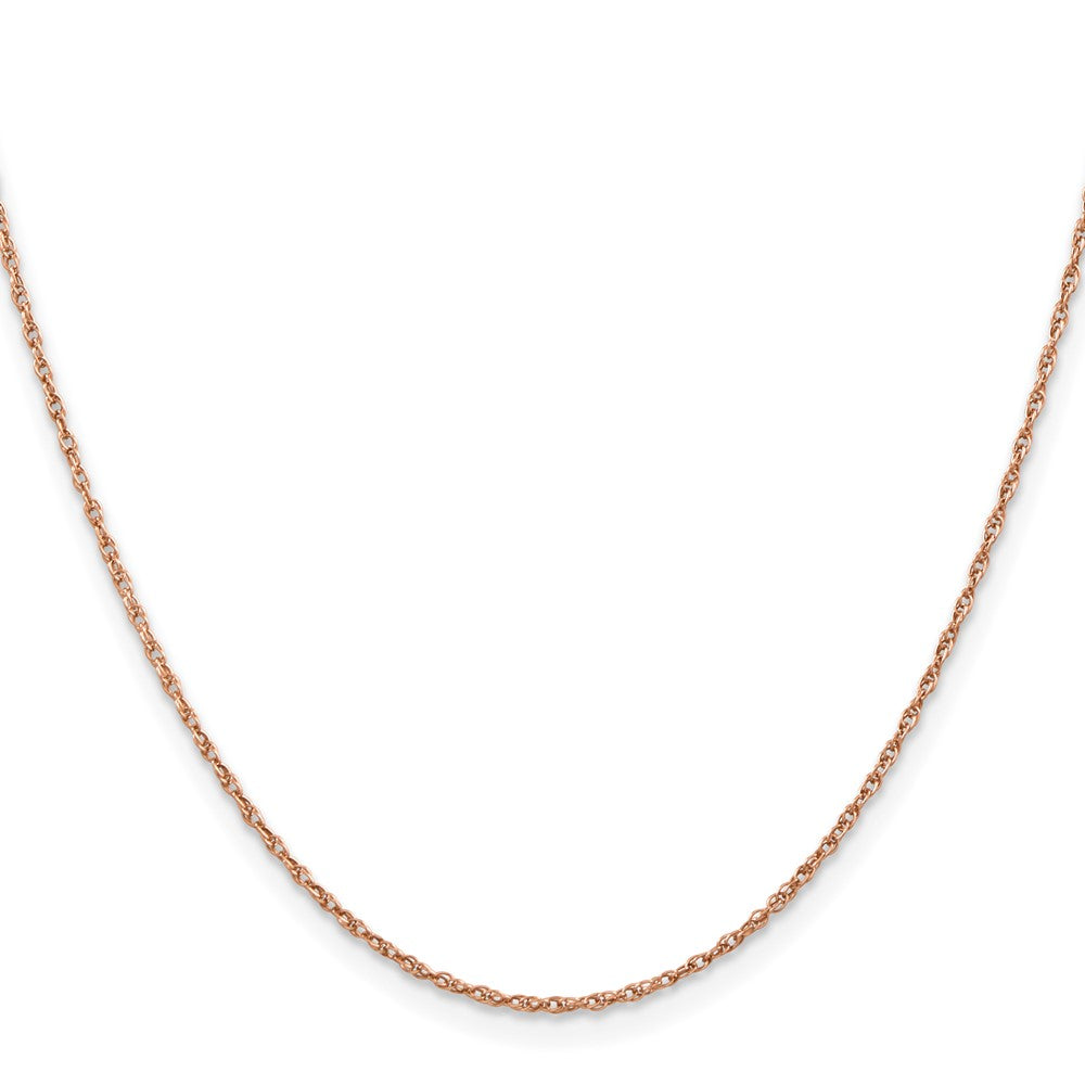 14K Rose Gold 18 inch 1.15mm Rope with Spring Ring Clasp Chain
