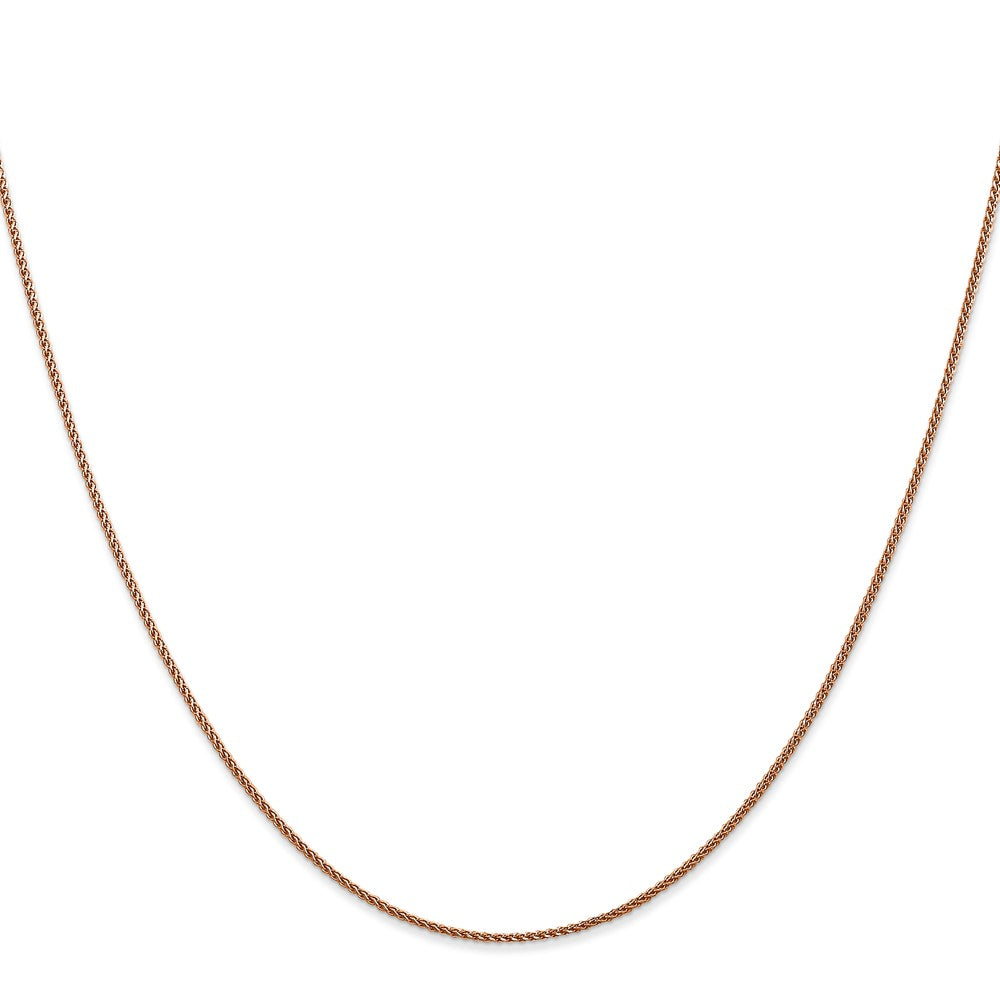 14K Rose Gold 18 inch 1.05mm Diamond-cut Spiga with Lobster Clasp Chain