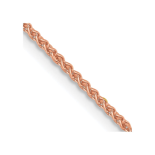 14K Rose Gold 30 inch 1.25mm Solid Polished Spiga with Lobster Clasp Chain