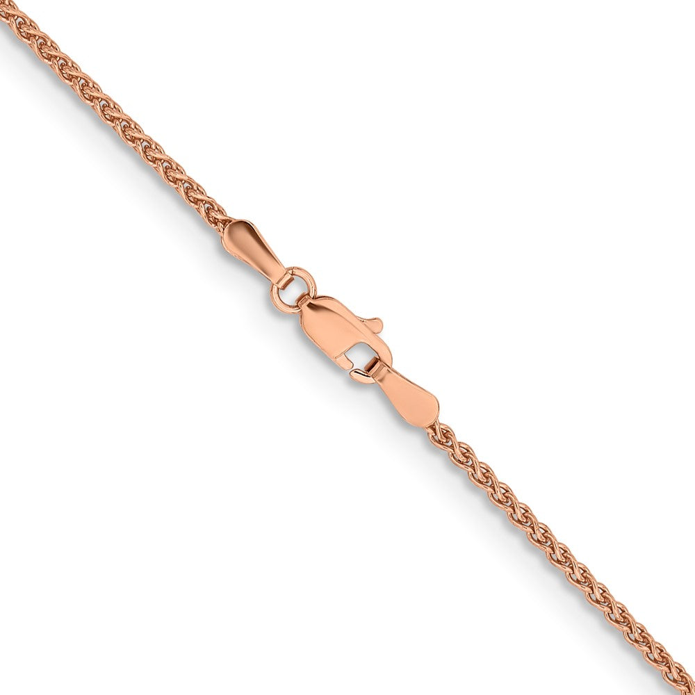 14K Rose Gold 20 inch 1.7mm Solid Polished Spiga with Lobster Clasp Chain