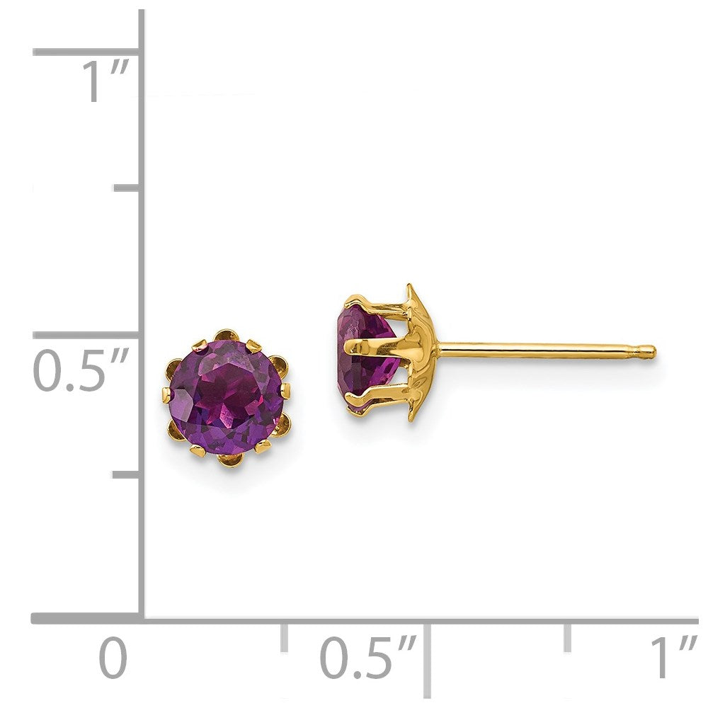 14k Madi K 5mm CZ Birthstone (Jun) Earrings