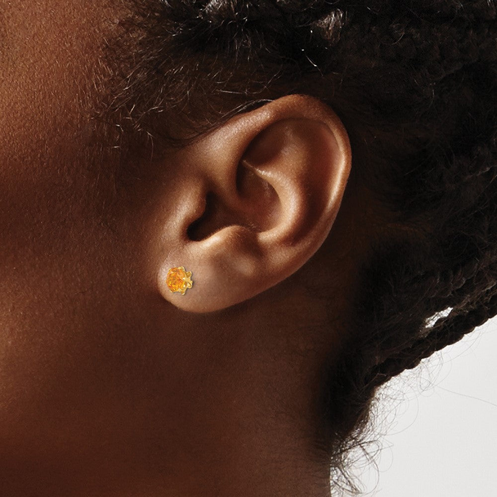 14k Madi K 5mm CZ Birthstone (Nov) Earrings