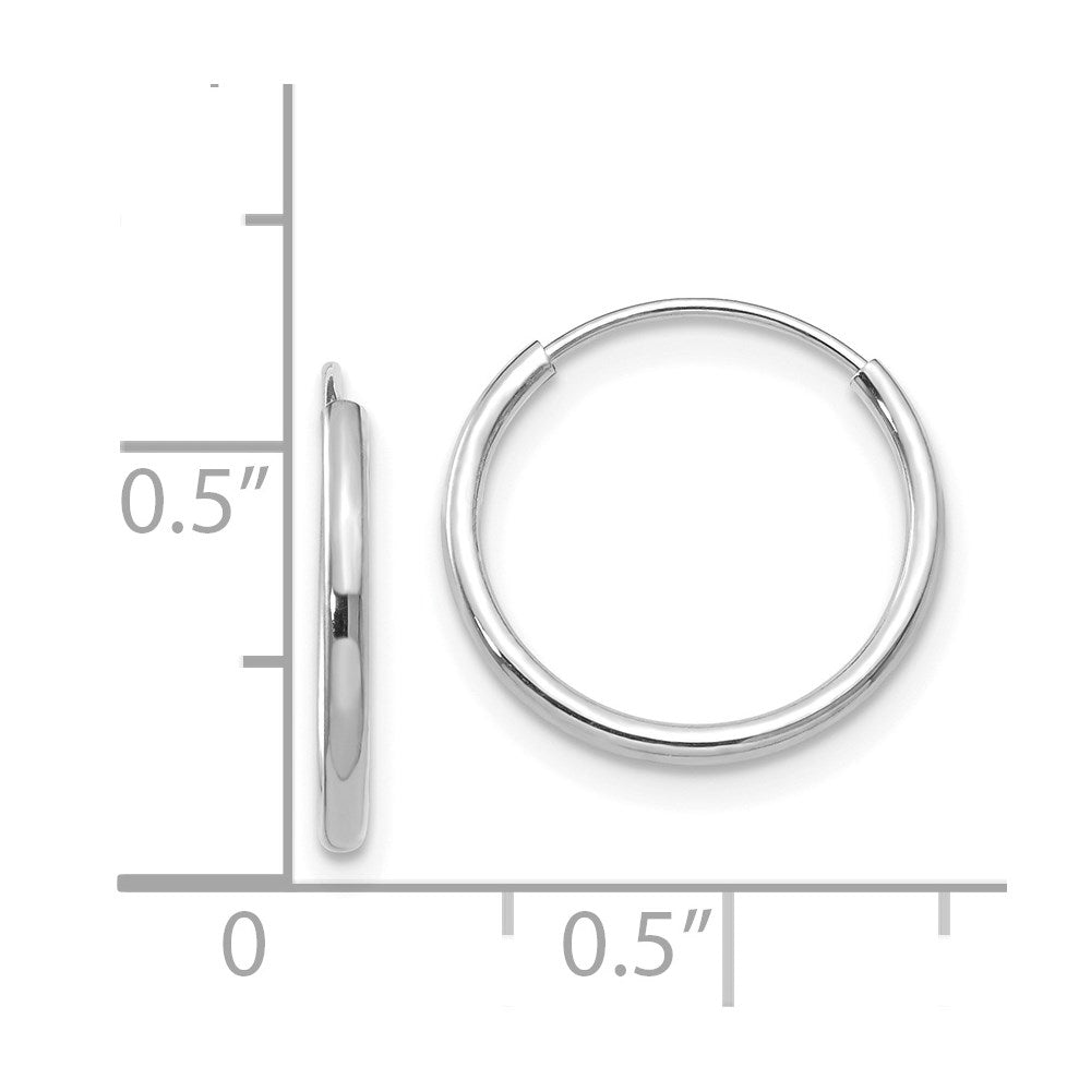 14k White Gold Madi K White Gold Endless Hoop Earrings