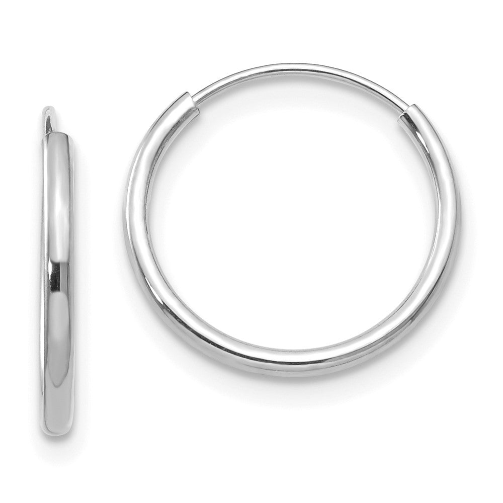 14k White Gold Madi K White Gold Endless Hoop Earrings