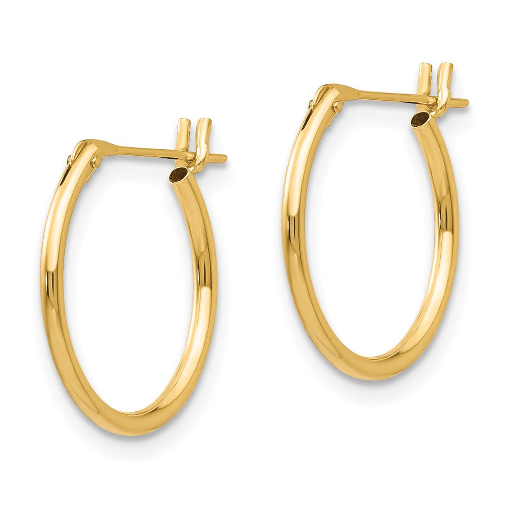 14k Yellow Gold Madi K 1.25mm Hoop Earrings