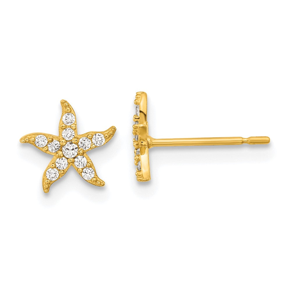 14k Madi K CZ Starfish Post Earrings
