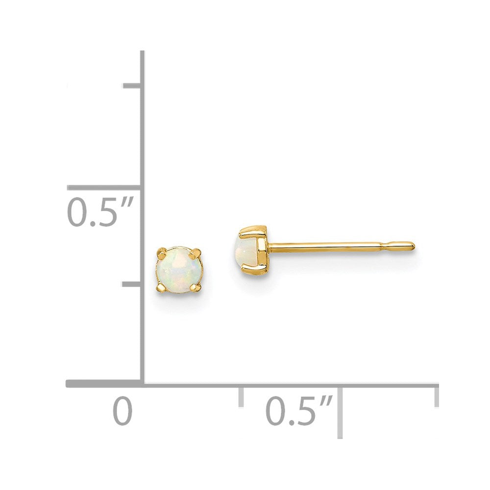 14k Madi K Synthetic Lab Created Opal Post Earrings