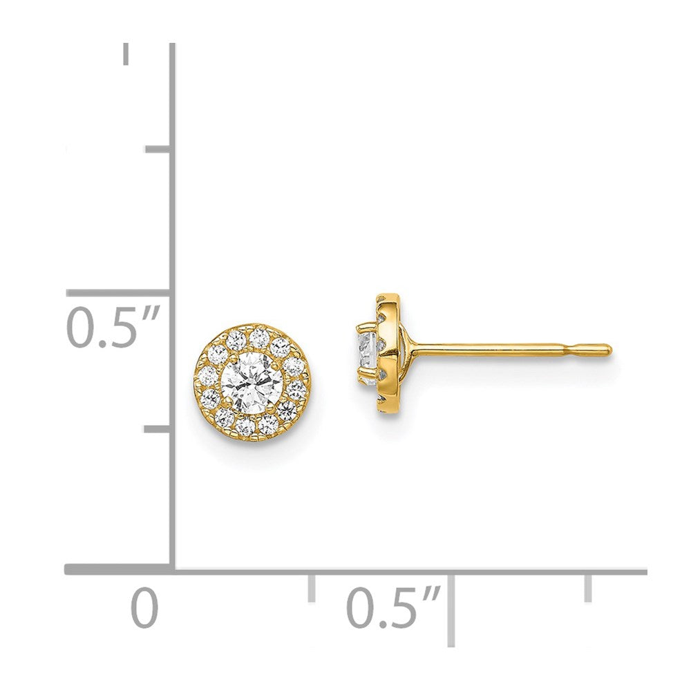 14k Yellow Gold Madi K CZ CirclePost Earrings