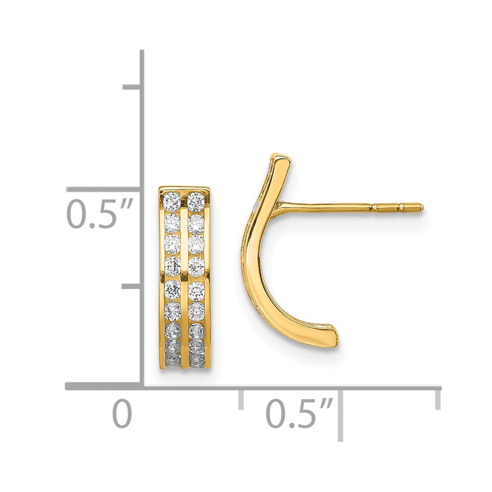 14k Madi K CZ Drop Post Earrings