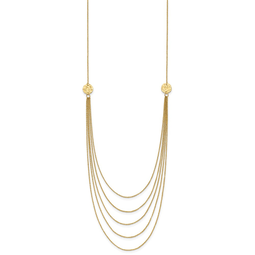 14k Yellow Gold Five Strand Necklace