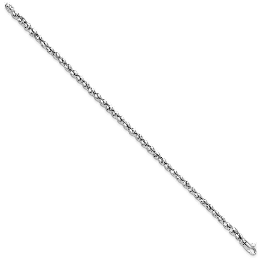 14K White Gold Polished Fancy Link Bracelet