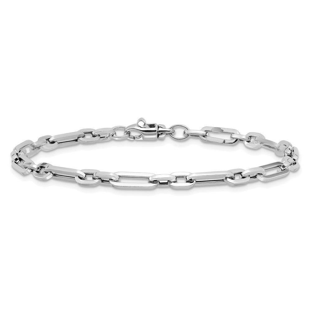 14K White Gold Polished Fancy Link Bracelet
