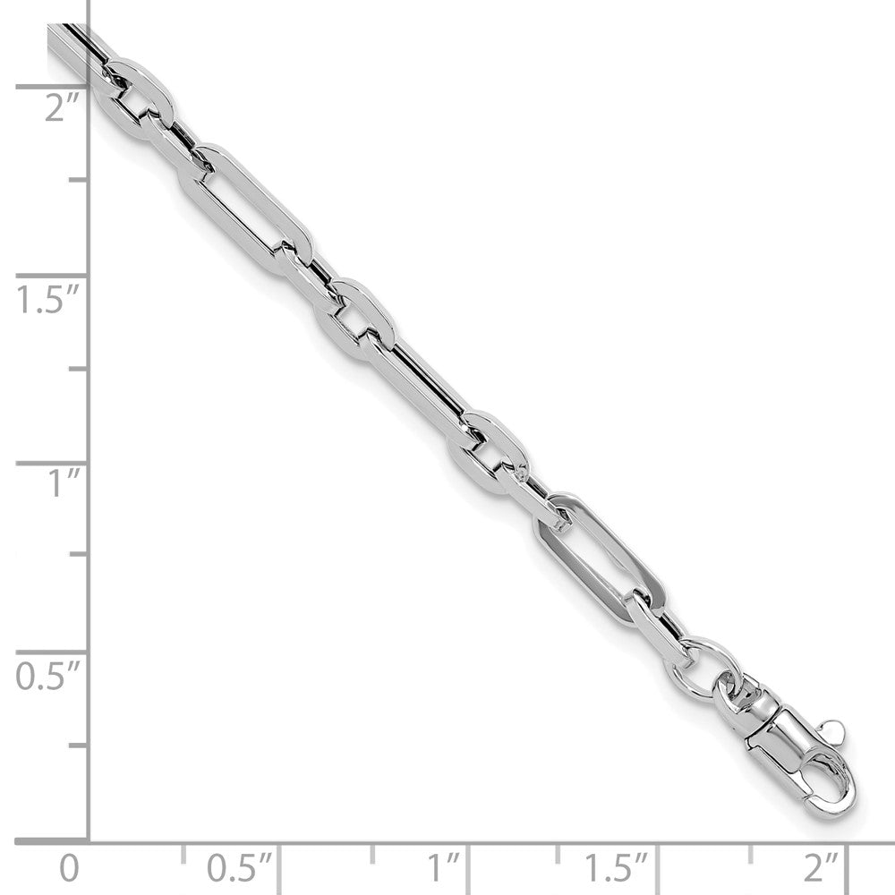 14K White Gold Polished Fancy Link Bracelet