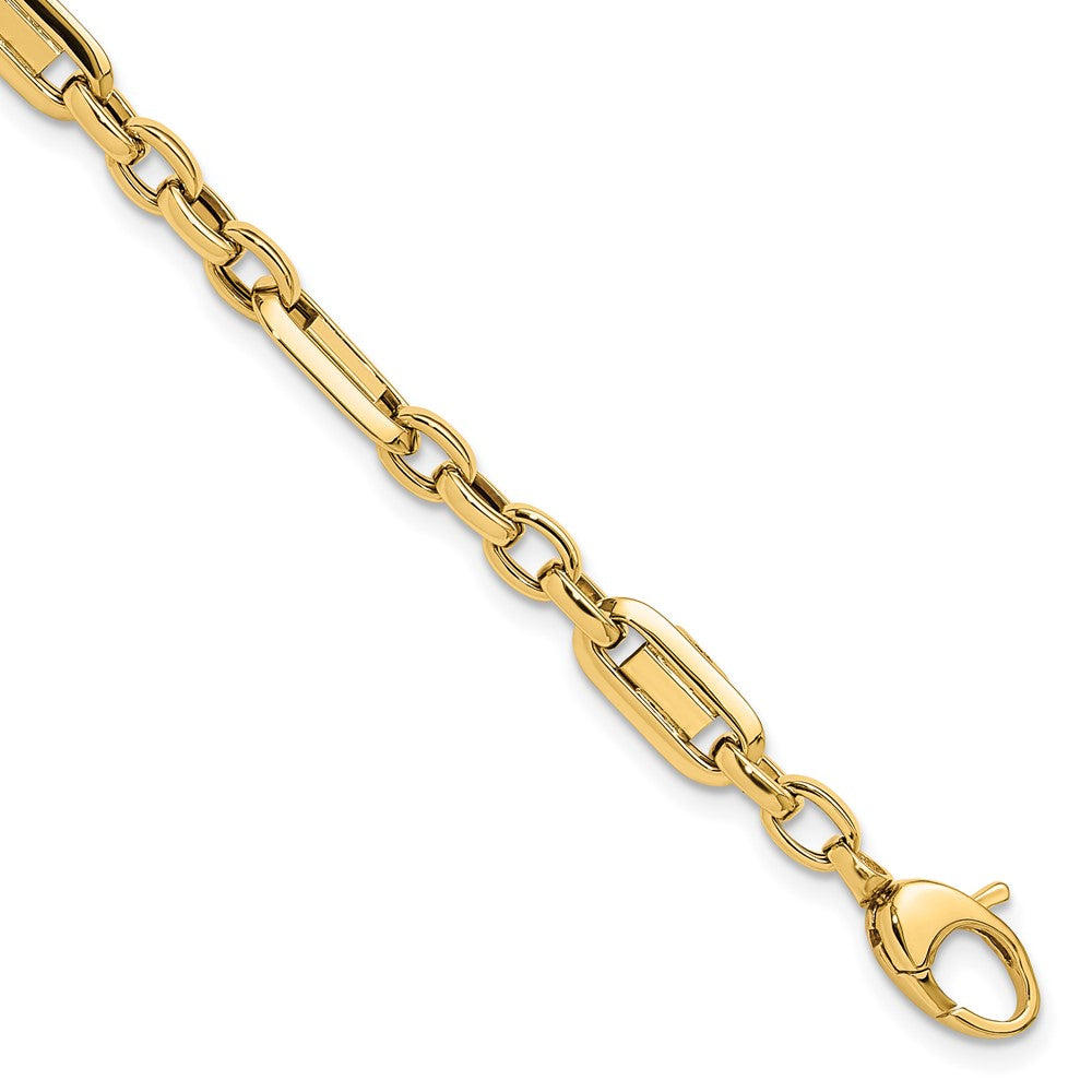 14k Yellow Gold Polished Fancy Link Bracelet