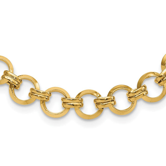 14k Polished Link Necklace