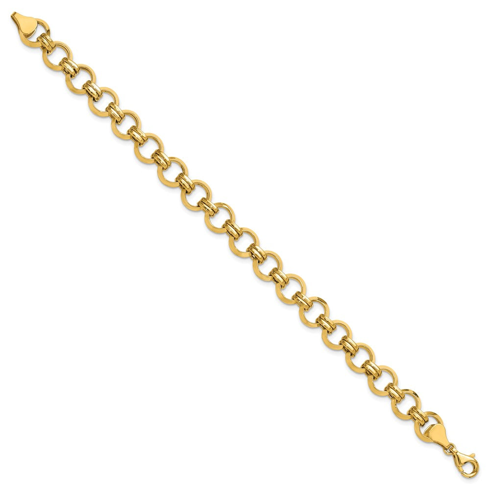 14k Polished Circle Link Bracelet