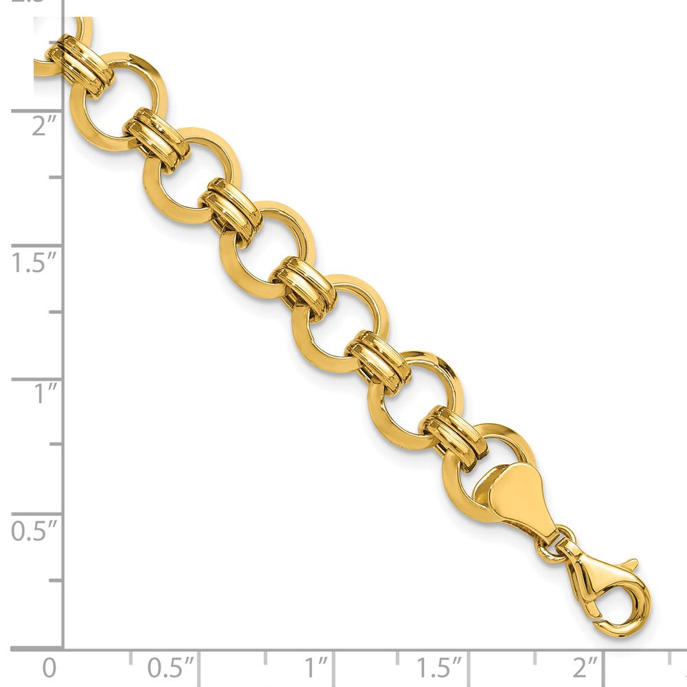 14k Polished Circle Link Bracelet