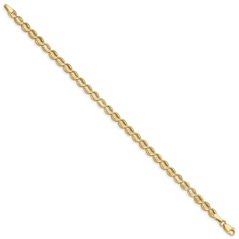 14k Yellow Gold Polished Link Bracelet