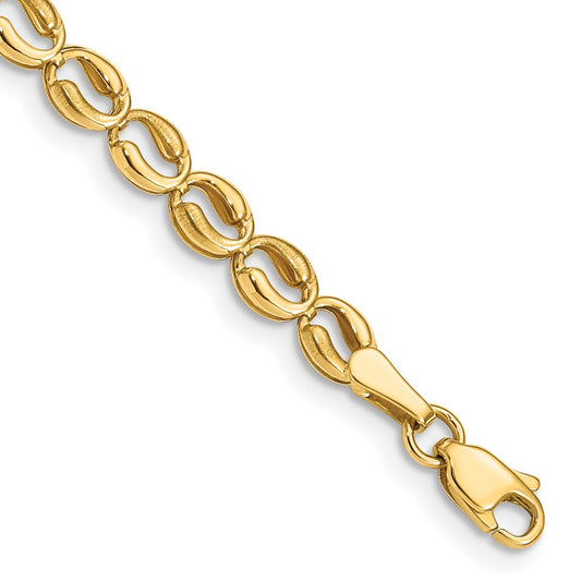 14k Yellow Gold Polished Link Bracelet