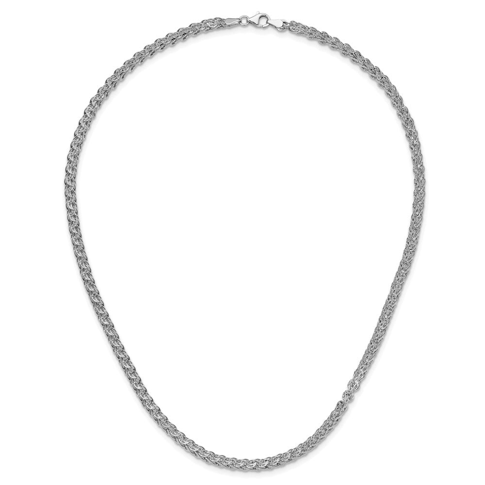 14K White Gold Polished Fancy Link Necklace
