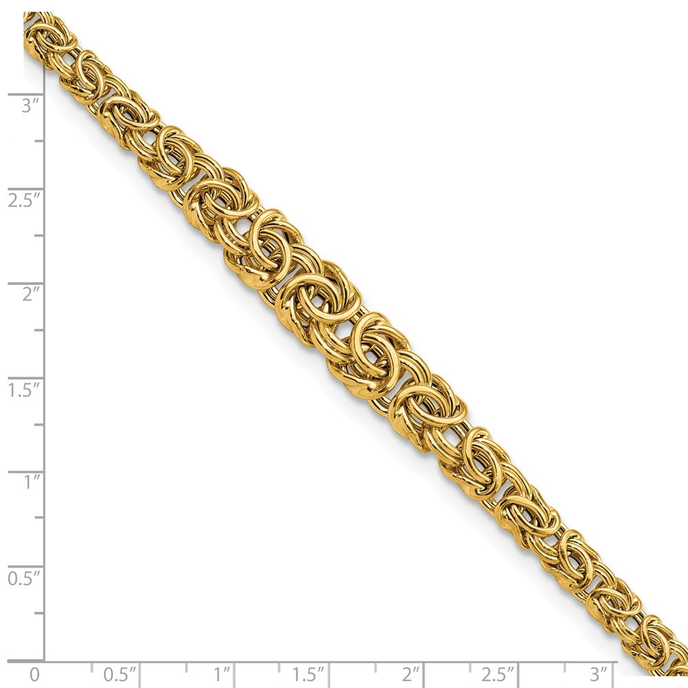 14k Graduated Byzantine Bracelet