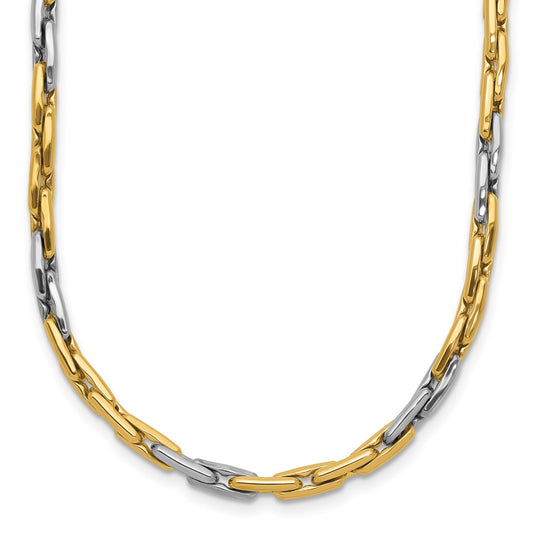 14K Two-Tone Polished Fancy Link Necklace