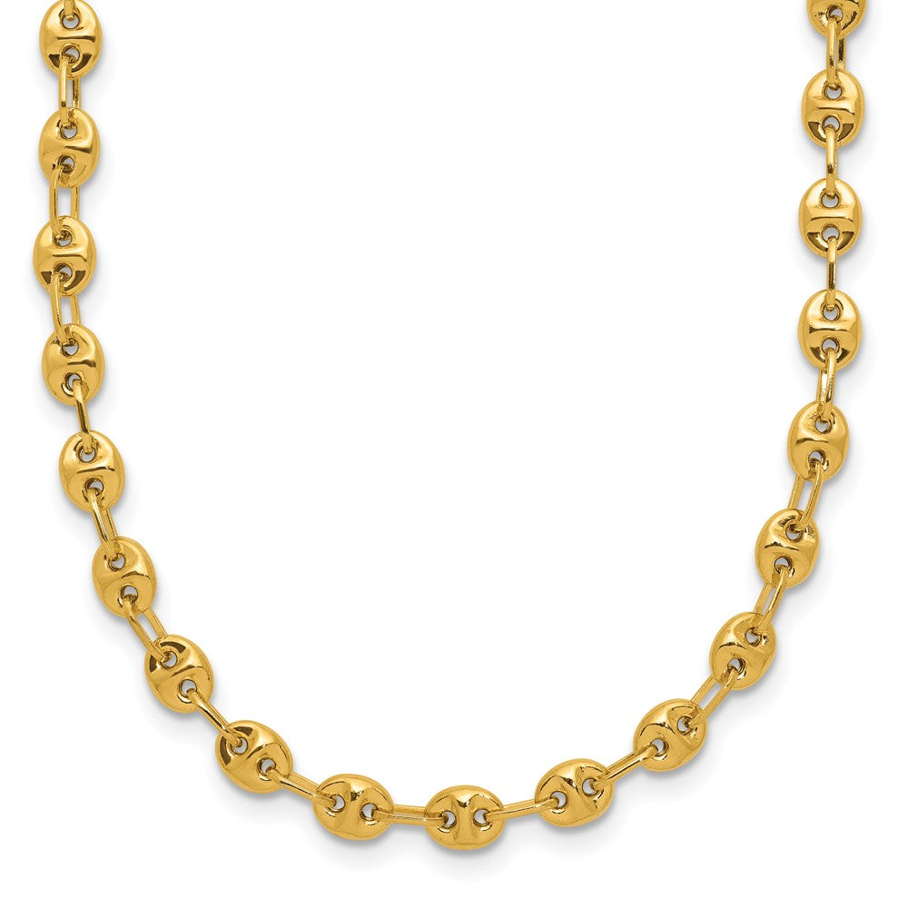 14K Polished Fancy Link Necklace