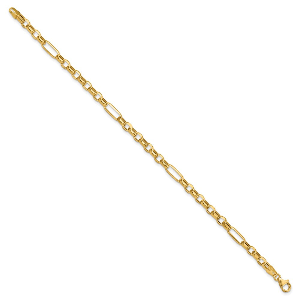 14K Yellow Gold Polished Fancy Link Bracelet