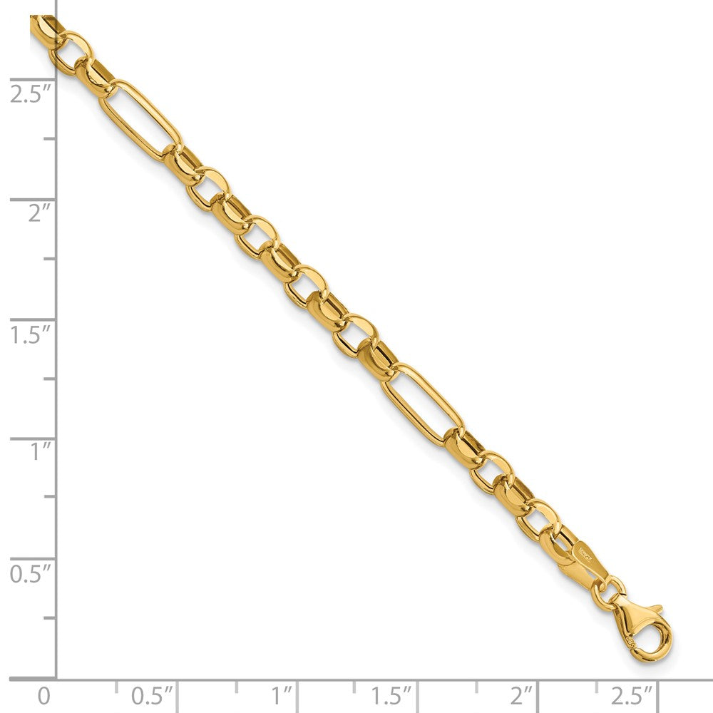 14K Yellow Gold Polished Fancy Link Bracelet