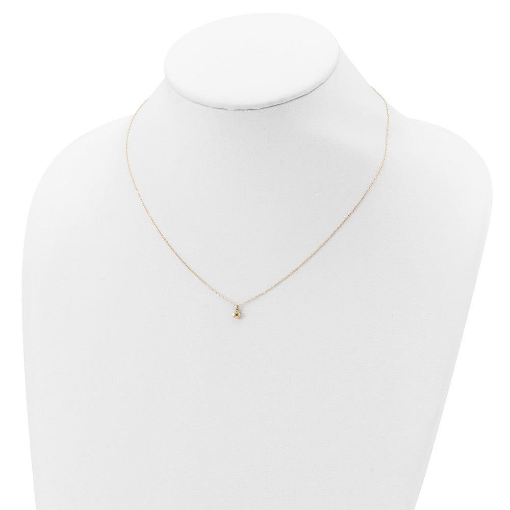14k Polished Puffed Heart 16.5 inch Necklace