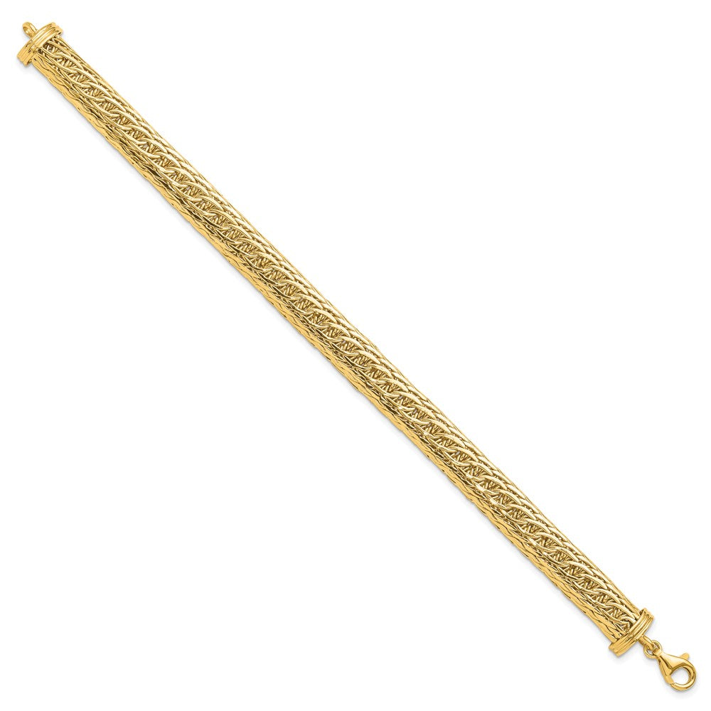 14k Yellow Gold 8.25mm Fancy Multi-Link Bracelet