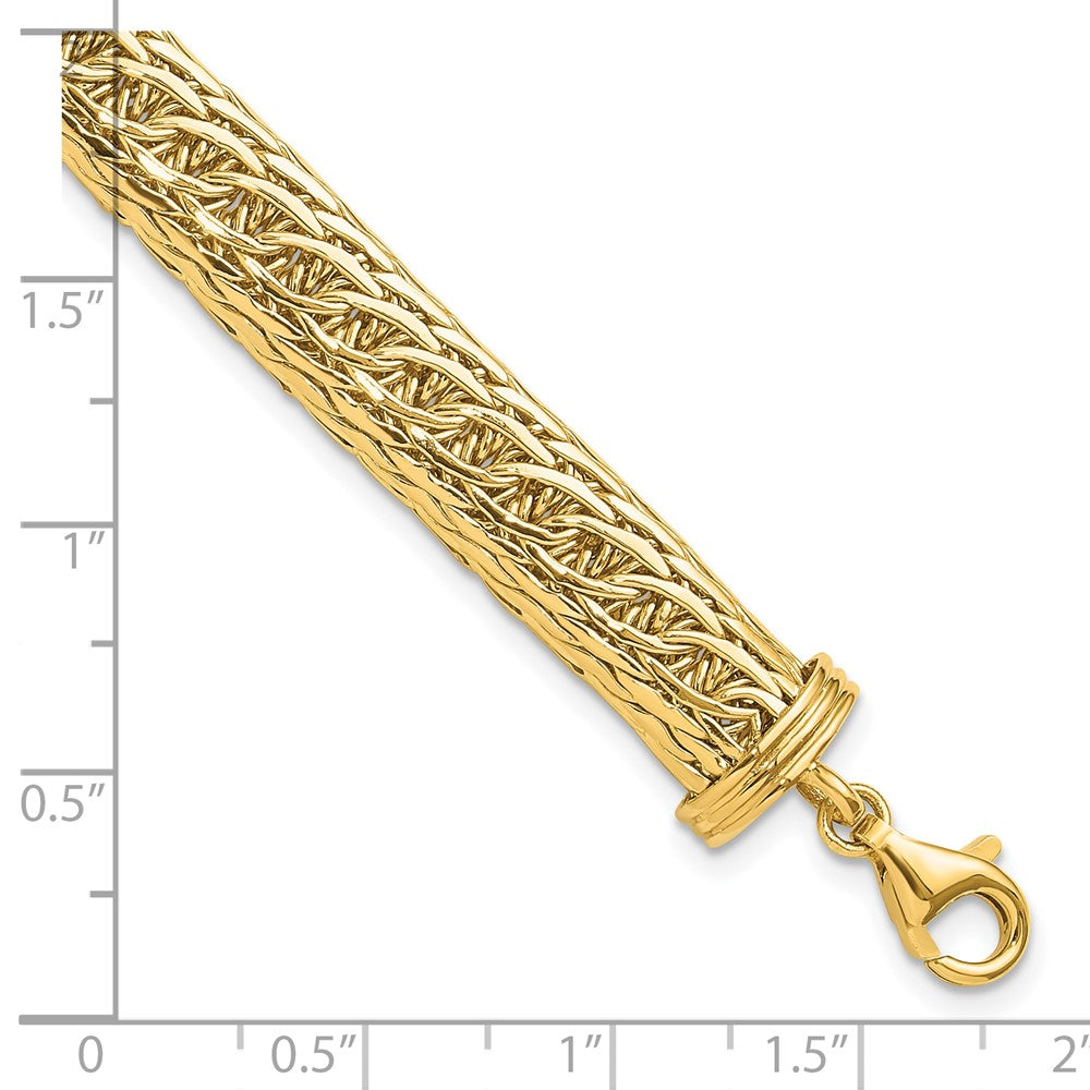 14k Yellow Gold 8.25mm Fancy Multi-Link Bracelet