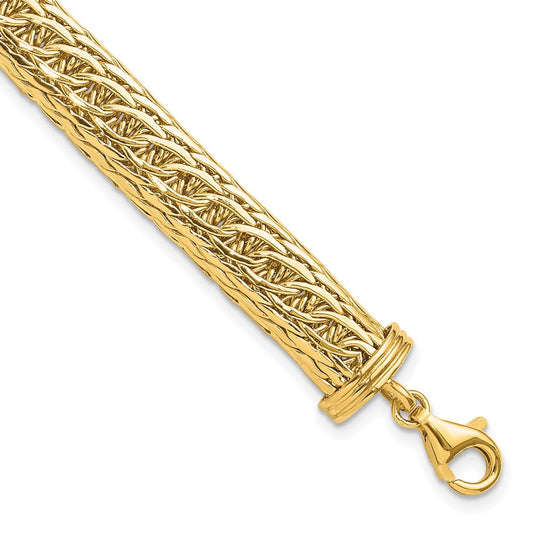 14k Yellow Gold 8.25mm Fancy Multi-Link Bracelet
