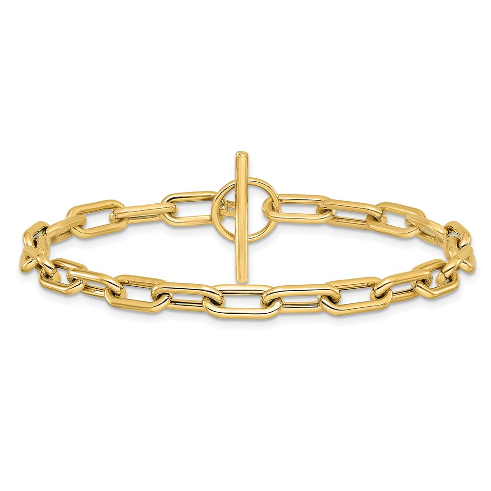 14K Polished Fancy Toggle Link Bracelet