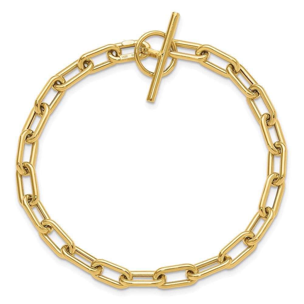 14K Polished Fancy Toggle Link Bracelet