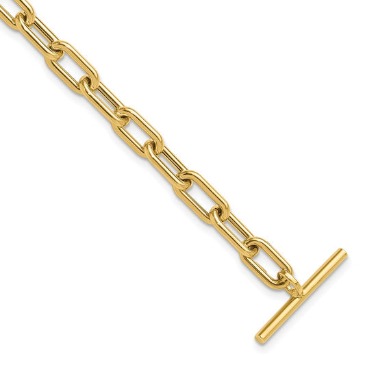 14K Polished Fancy Toggle Link Bracelet