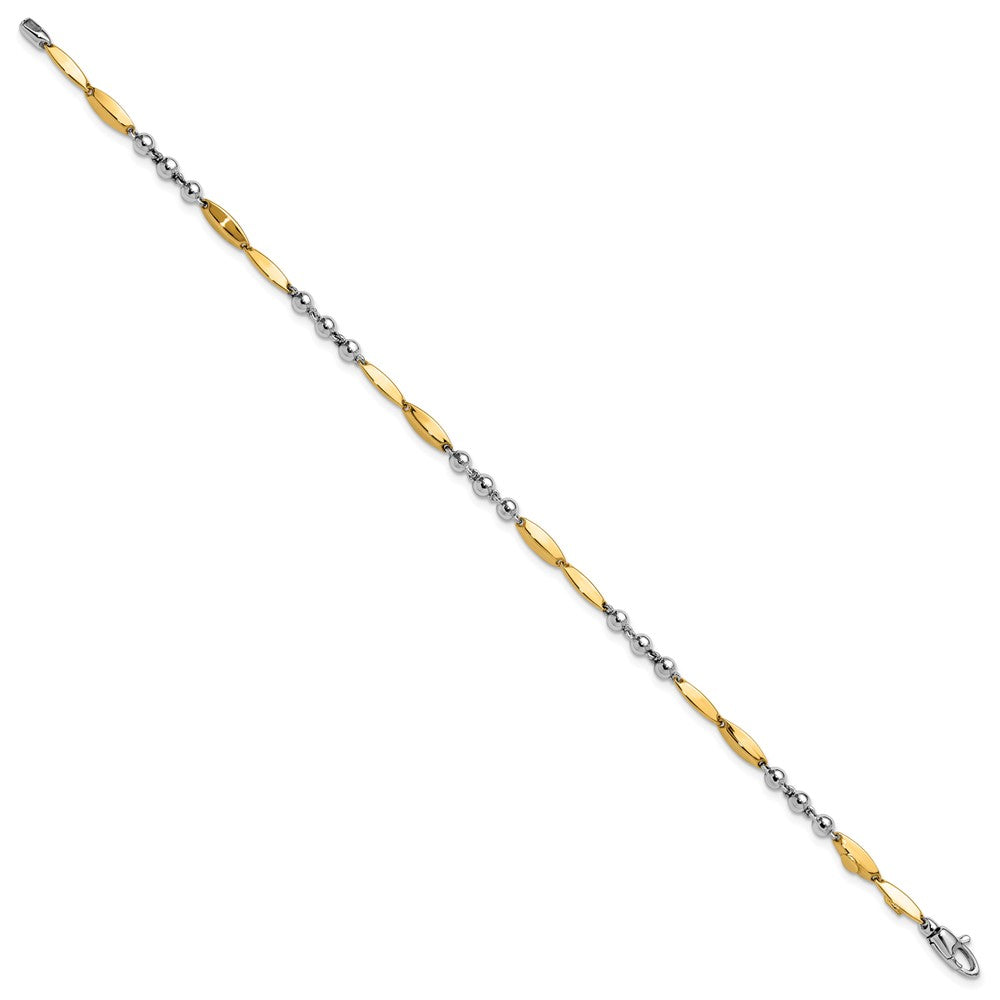 14K Two-tone Polished 7.75in Bracelet