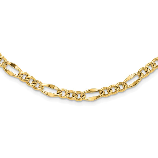 14k Polished Figaro 24.25inch Necklace