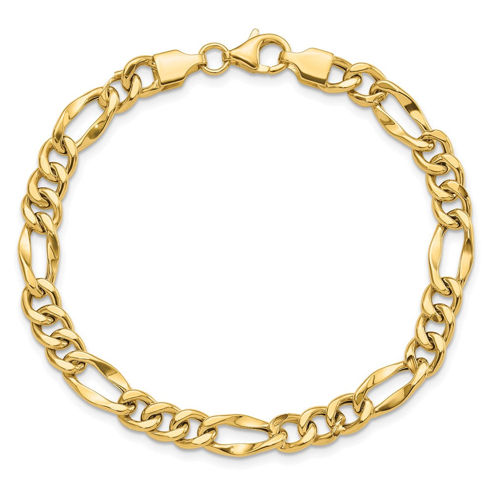 14k Polished Figaro Link Bracelet