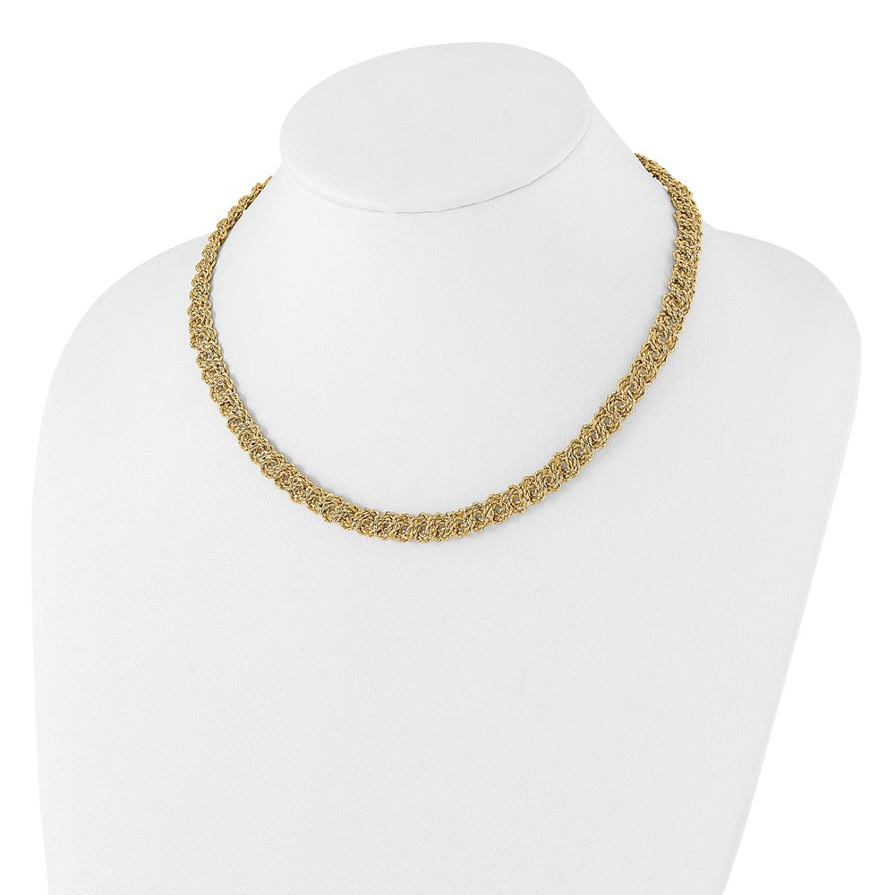 14K D/C Braided Rope Chain 17in w/1in ext. Necklace